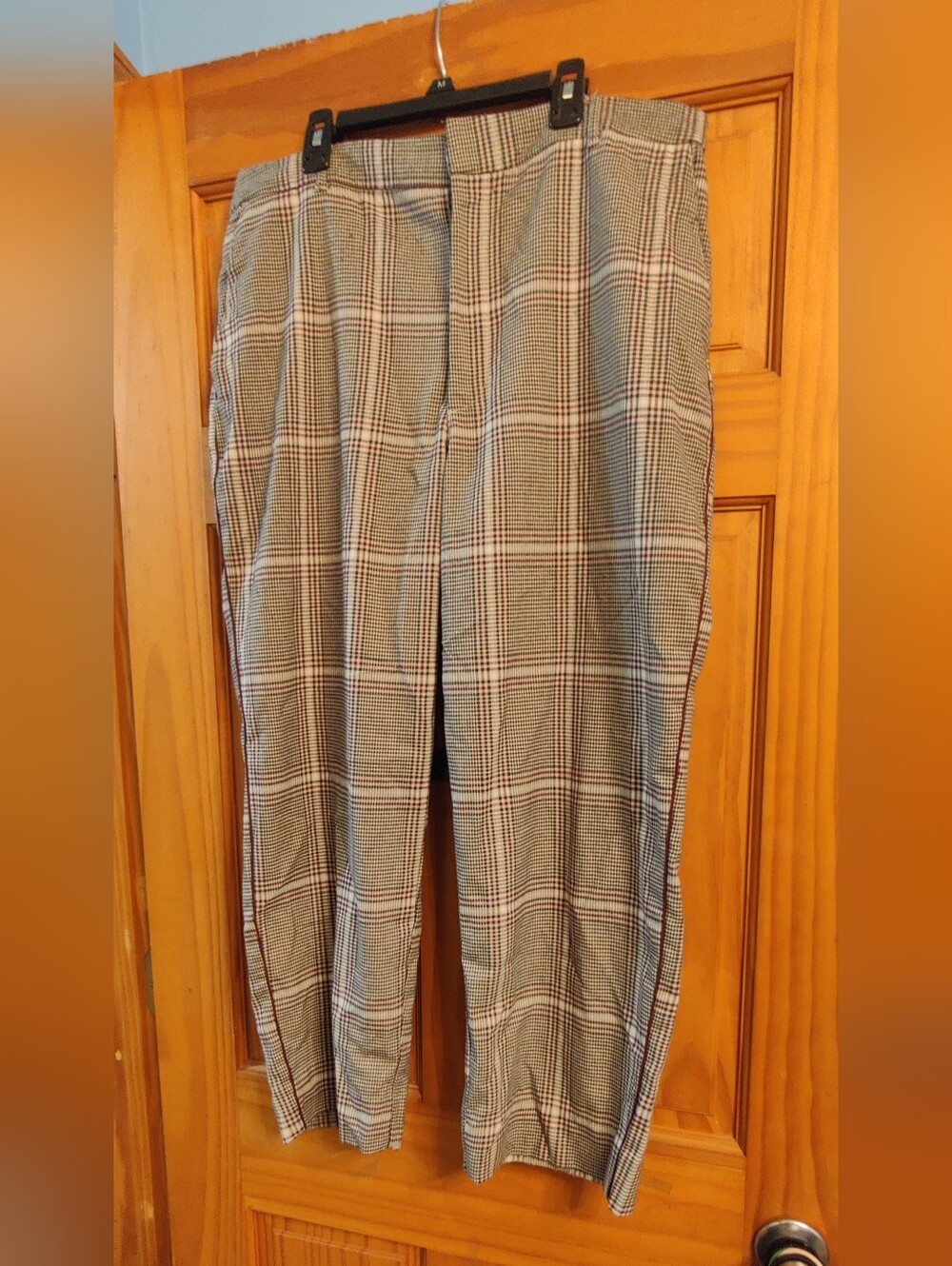 Abercrombie & Fitch Simone High Rise Ankle Flare Pant Women's Size XL Plaid